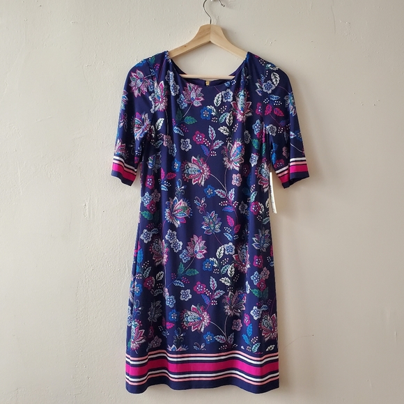 ELIZA J Floral Stripe Sheath Dress - Picture 4 of 10